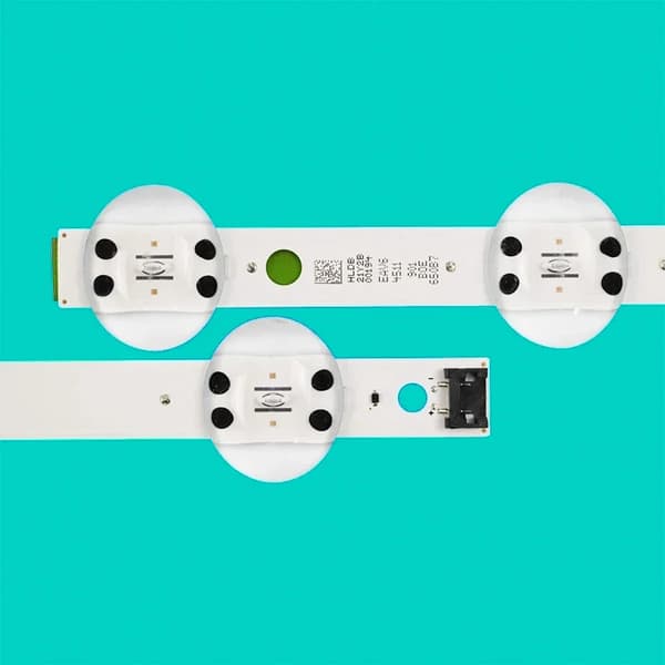 LED-bakgrundsbelysningsremsa, 715 mm längd, 9 LED-perlor per remsa, 6V spänning
