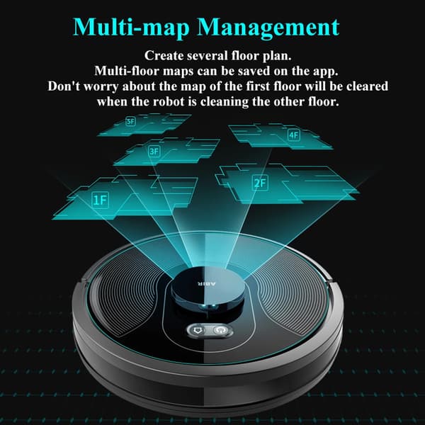 Robotstøvsuger, 6500PA Sugeevne, Smart Navigation, EU