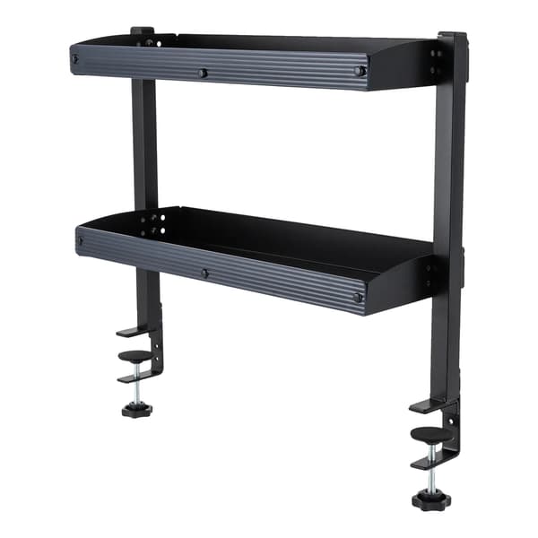 Klemme-bordhylde, Robust design, Pladsbesparende løsning, sort