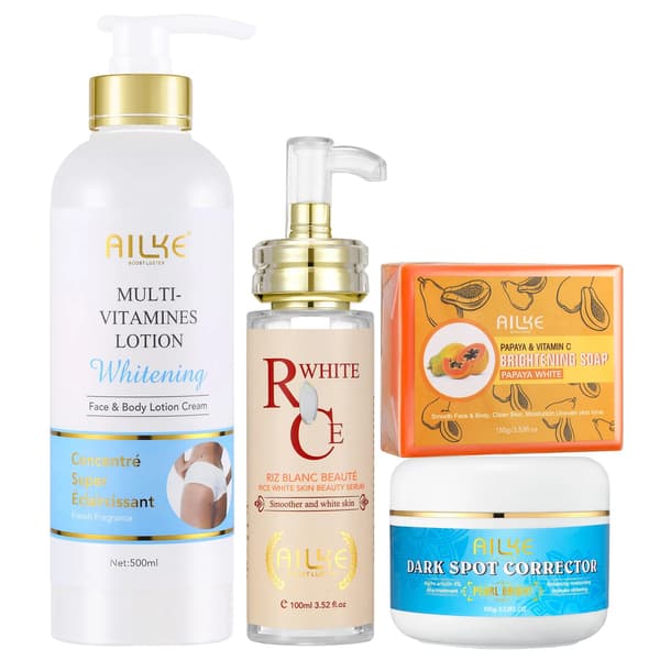 Multi Vitamin Hvidgørende, Mørkeplet Korrigerende, Hydrerende Creme, 4 i 1 sæt
