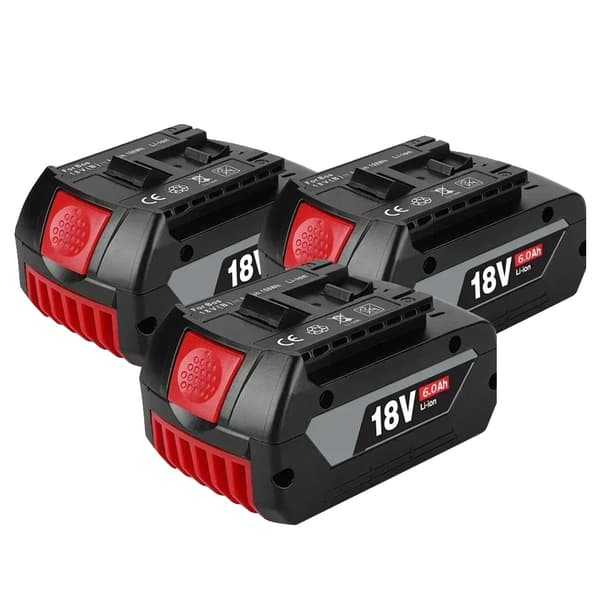 Litiumjonbatteri, 18V, 6000mAh kapacitet, 3st batteri 6.0AH