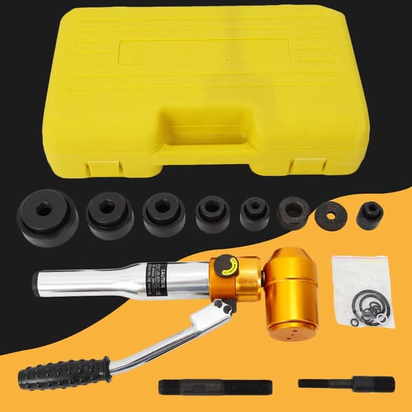 Hydraulisk hålpunchdriverkit, ergonomisk design, hållbar konstruktion, Gul