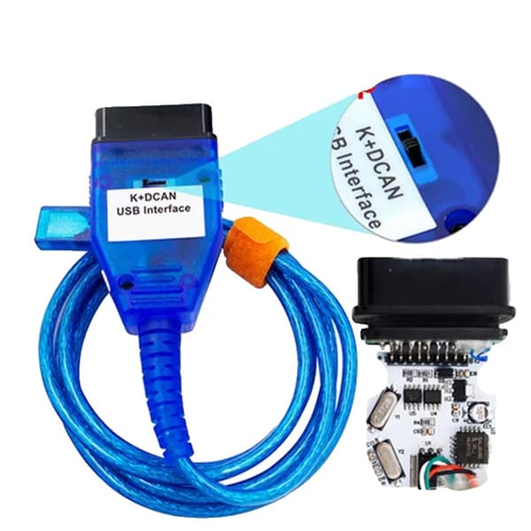 OBDII Diagnostisk Kabel, USB Interface, FTDI Chip, Blå
