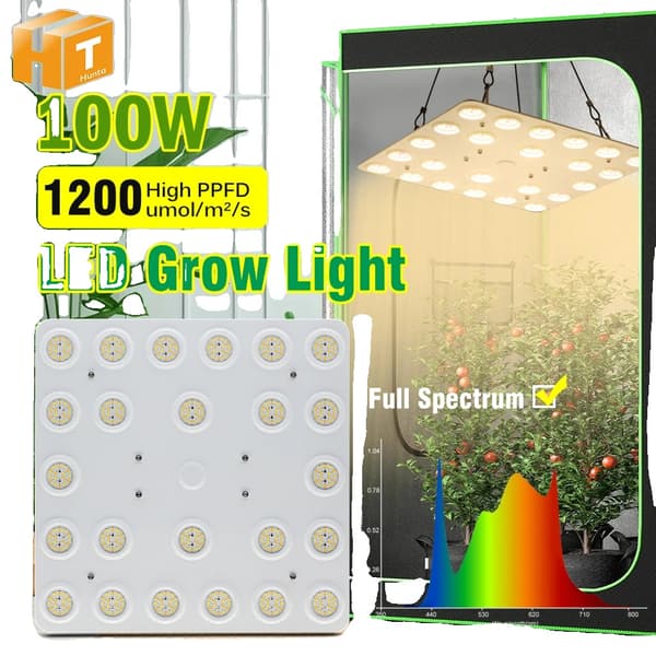 LED Växtlampa, Dimbar, Full Spektrum, 100W