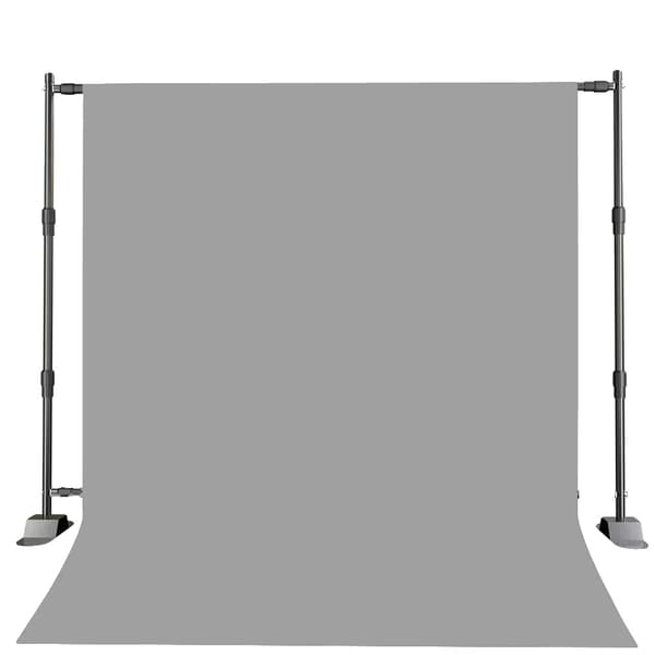 Baggrundsstativ, Justerbar Størrelse, Robust Dobbelt-Krydsbar Design, 2.5x3.0M Grå