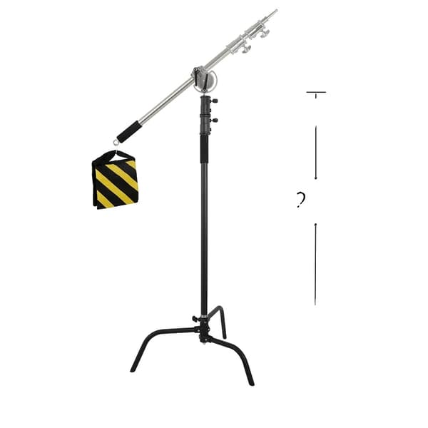 Fotografi C-Stand, Foldbart Design, Rustfrit Stål Konstruktion