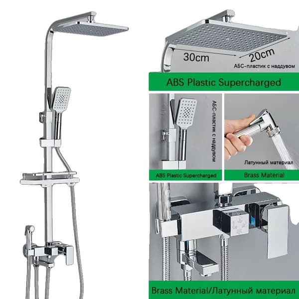 Bruserblander, Holdbart Messing, Multifunktionelt Design, 4-Veje ABS Krom