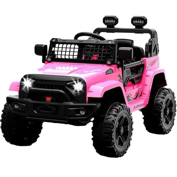Elbil för barn, Bluetooth-anslutning, säkerhetsfunktioner, Rosa