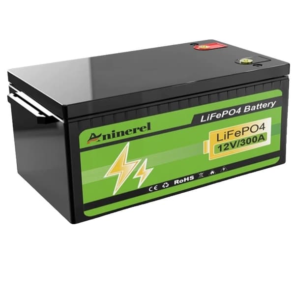 Litiumjärnfosfatbatteri, 300Ah, Lång cykelliv, 12V-300AH-3.84KWh
