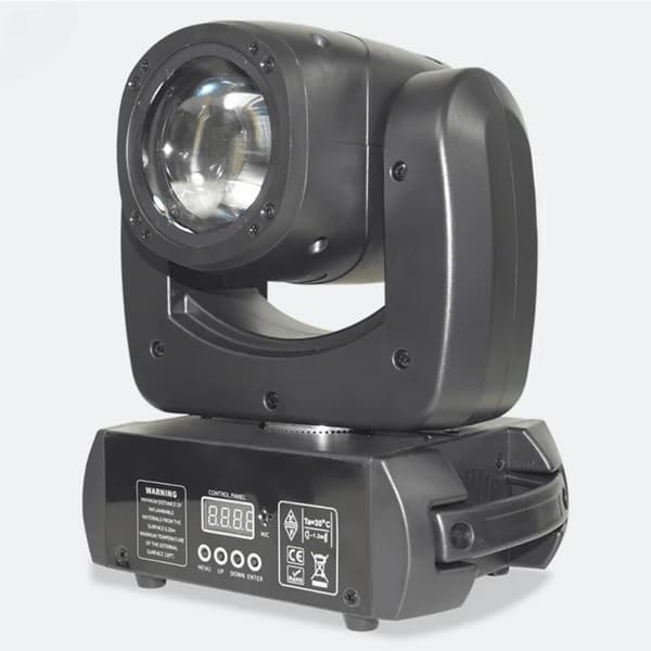 Bevægelseshoved LED-lys, 100W effekt, 7 farver og 8 gobos, sort, EU -stik