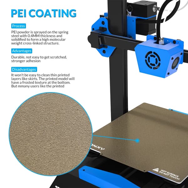 Print Seng, PEI Materiale, Fleksibelt Design, 500x500mm