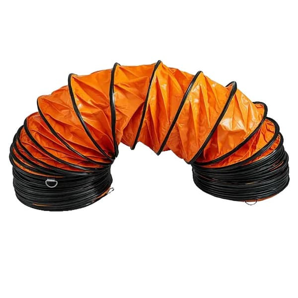Fleksibel udstødningsrør, PVC materiale, D-formet ring