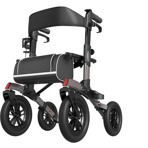 Rörelsehjälpmedel, Fällbar Design, Lätt Transportstol, Grå