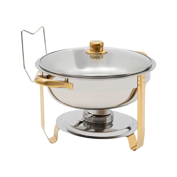 Chafing Dish, Stor Kapacitet, Värmebeständig, Guld