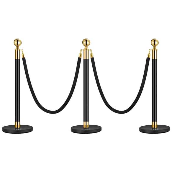 Mængdekontrolbarrierer, Holdbare Materialer, Elegant Design, 3 indlæg