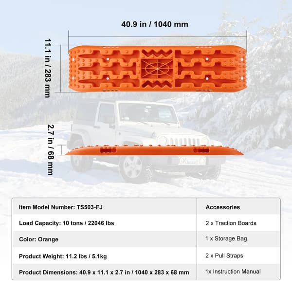 VEVOR Dragbrädor, hög lastkapacitet, hållbar konstruktion,orange medium