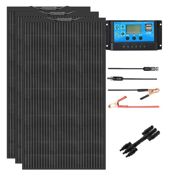 Solpanelpaket, flexibla, laddningskontrollkabel,360W solkit