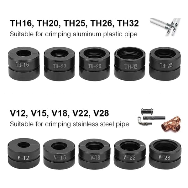 Hydraulisk Rörpressningskäftar, Pex Fittings Kompatibilitet, Cooper Cube Pressformar, TH och V