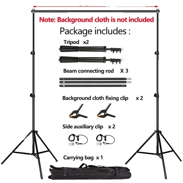Baggrundstativ, Foto Video Studio, Baggrundsstøttesystem B
