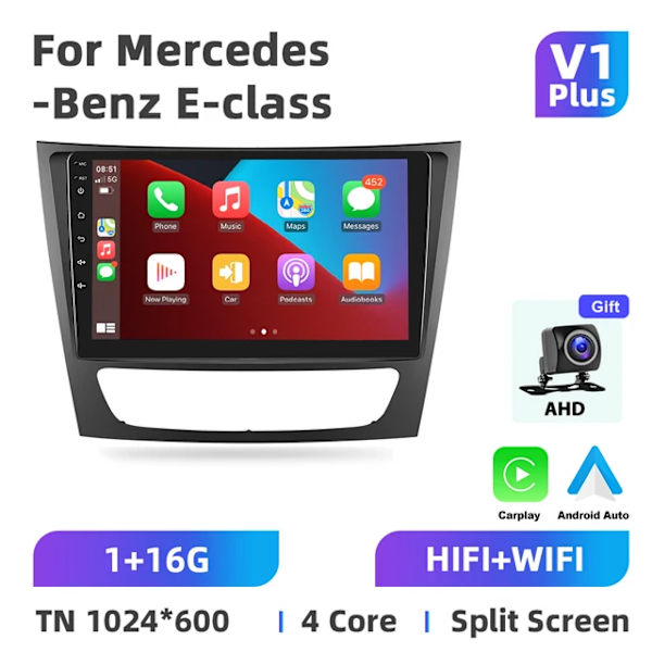 Android bilradio, multimediaspelare, GPS WIFI
