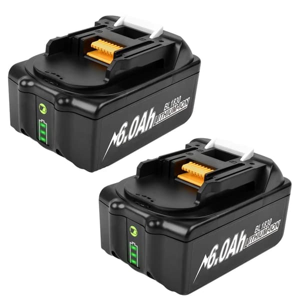 Laddningsbart batteri, hög kapacitet 90Ah, LED-indikator, 18V, 18V-e, 2 pack 6000mAh