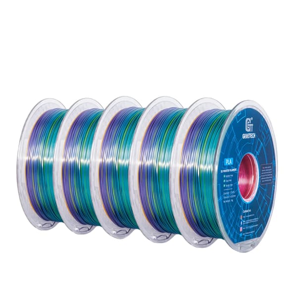 3D Filament, Silke PLA, Miljövänligt Material, Regnbågsfärg
