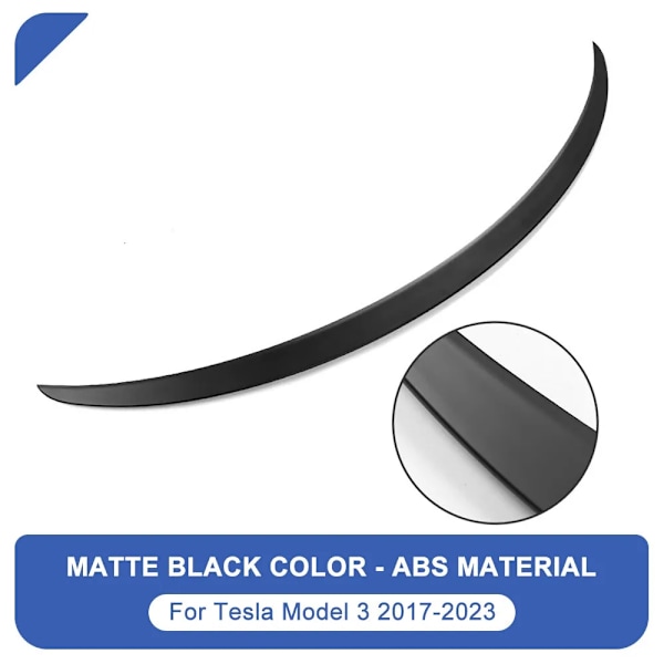 Tesla Model 3/Y Spoiler, ABS-material, aerodynamisk design 2017-2024,3 Mattsvart 3 Matte Black 3 Matte Black