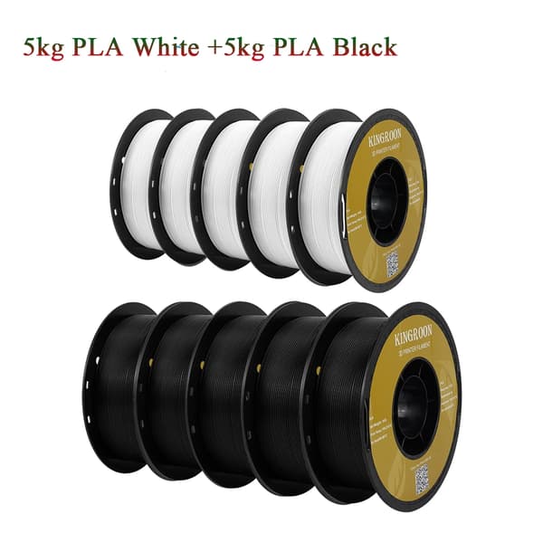 3D Printer Filament, Premium PLA, 1 kg Rulle, 5WT 5BK pla