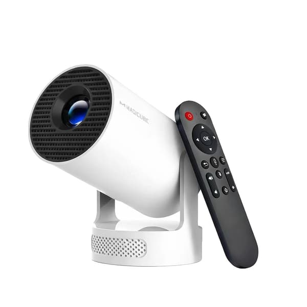Projektor, 8K-stöd, Bärbar design, ProNewWhite-Voice RC, EU Plug-c