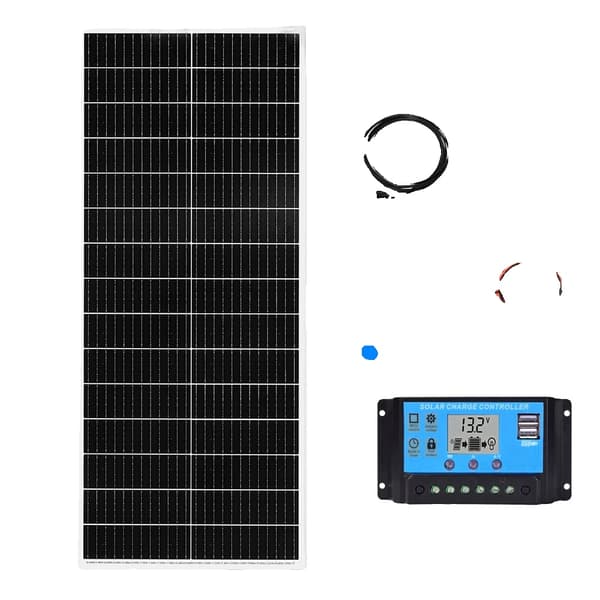Solpanel, 100W Output, Monokrystallinsk Teknologi, 12V 100W kit