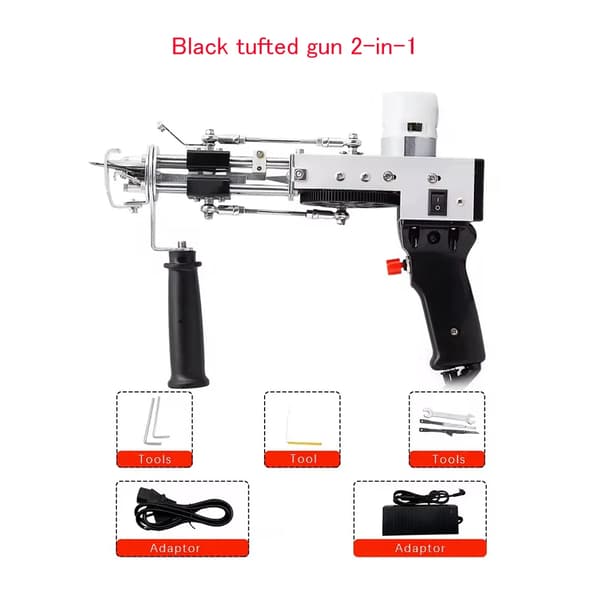 Tuftingpistol, elektrisk klipp- och slingfunktion, lättviktsdesign,NEJ.3