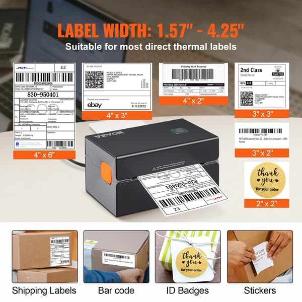 Termisk Label Printer, Bærbar, Bluetooth Forbindelse