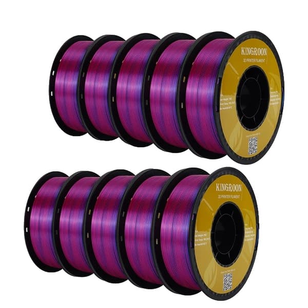 3D-skrivarfilament, Silk PLA, 1,75 mm diameter, Röd Grön Blå