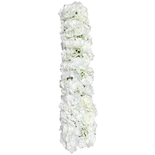 Blomsterkrans, Blandede Blomster, Nem Installation, HVID