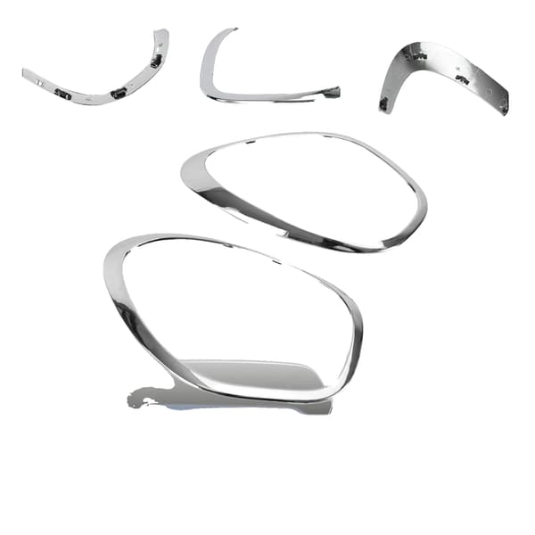 Forlygter Trim Ring Bezels, Krom Finish, Direkte Erstatning, Holdbart Plastik