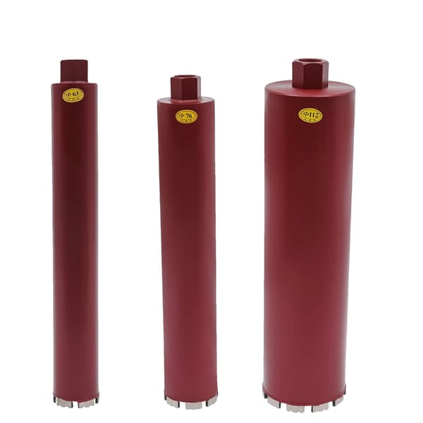Kernebor, Højhårdheds materiale, Effektiv boredesign, Rød-a, 450mm-a, 112mm