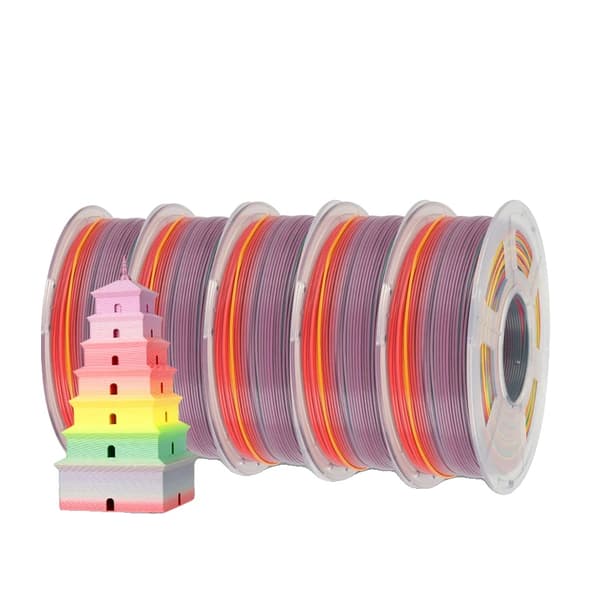 3D Filament, Dual og Triple Farve, Til FDM Printere, PLA Regnbue 01