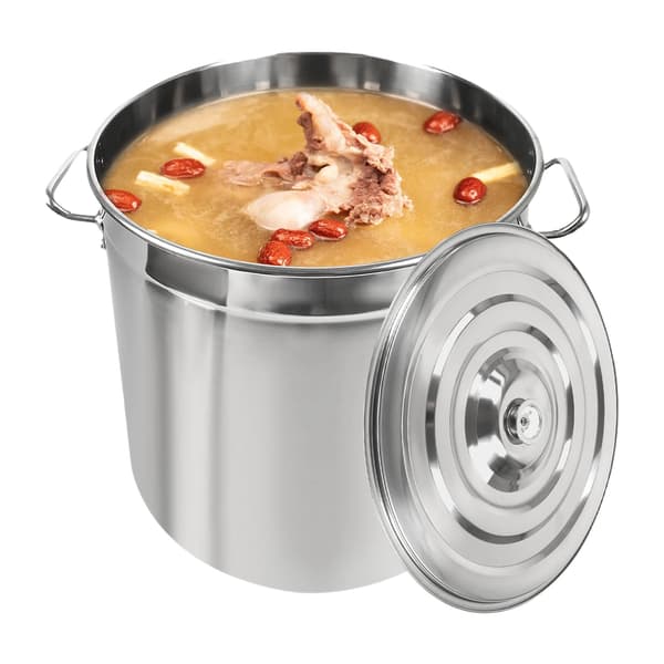 Suppetop, 50L kapacitet, holdbart rustfrit stål, sølv, >5L