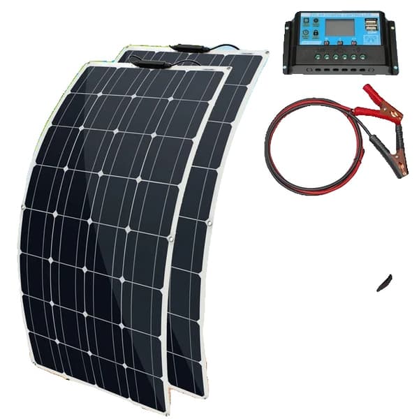 Solpanel, Høj Effektivitet Monokrystallinsk, Fleksibelt Design, 200w solsystem
