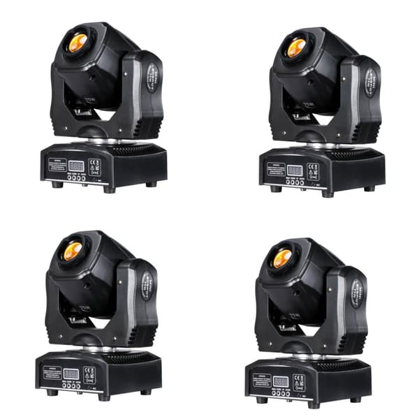 Mini Led Moving Head Spot Light, 75w, DMX-styrning,EU-plugg, 4st  75W