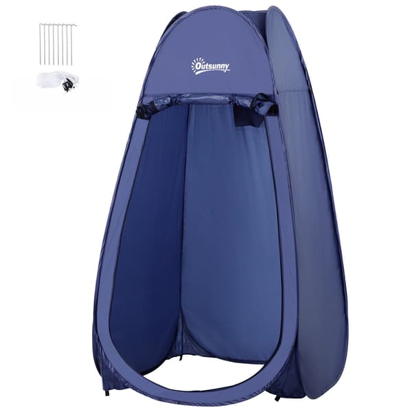 Duschtält, 100x100x185 cm, Ett sovrum, Syntetiska fibrer, DJUP BLÅ