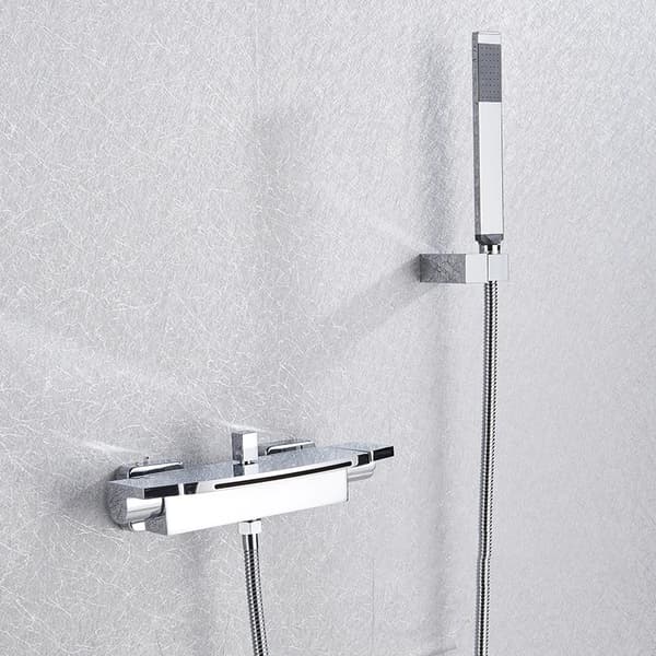 Badkar Duschblandare, Dubbelhandtag, Modern Design,Krom