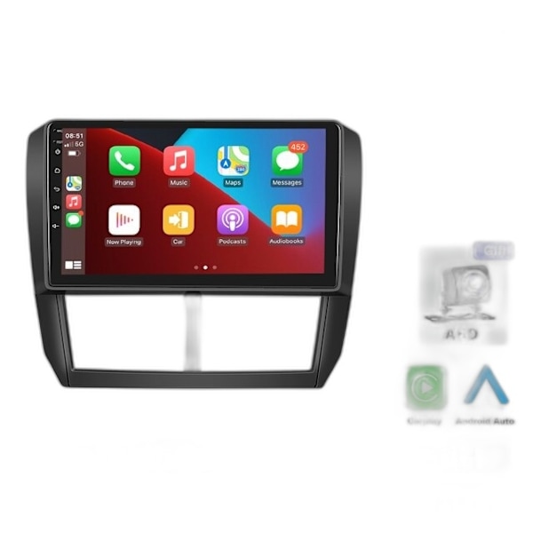 2din Bilradio Android Multimedieafspiller - Subaru Forester 2008-2012, GPS WIFI 8Core DSP Lyd Stereo 2 32G Caplay AHD