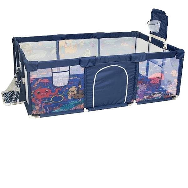 Lasten leikkiaita, piirroskuviolla, turvakaiteet, Ocean Blue 2 net ocean blue 2 net Ocean Blue 2 net