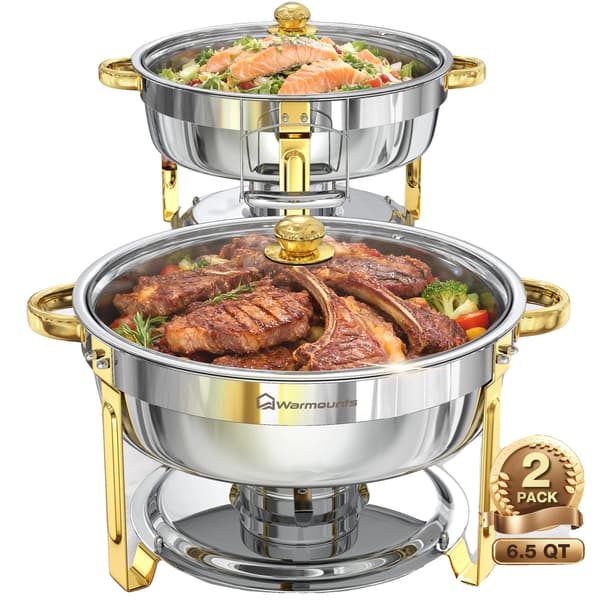 Chafing Dish, 6 Quart Kapacitet, Elegant Design, 2PCS
