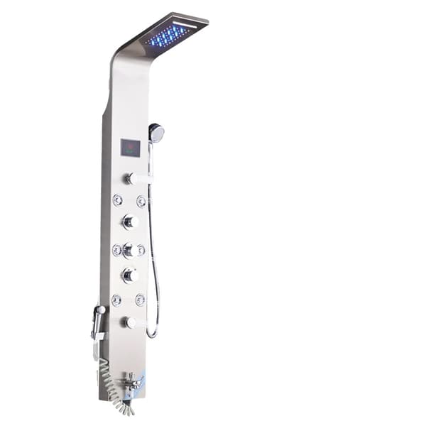 Bruserpanel, LED temperaturdisplay, multifunktionelt design, Børstet 8009