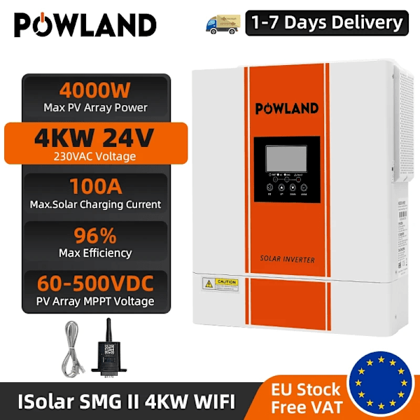 Solomvandlare, Off-Grid Förmåga, MPPT Teknologi, ISolar-SMG-II-4KW-WIFI ISolar-SMG-II-4KW-WIFI ISolar-SMG-II-4KW-WIFI