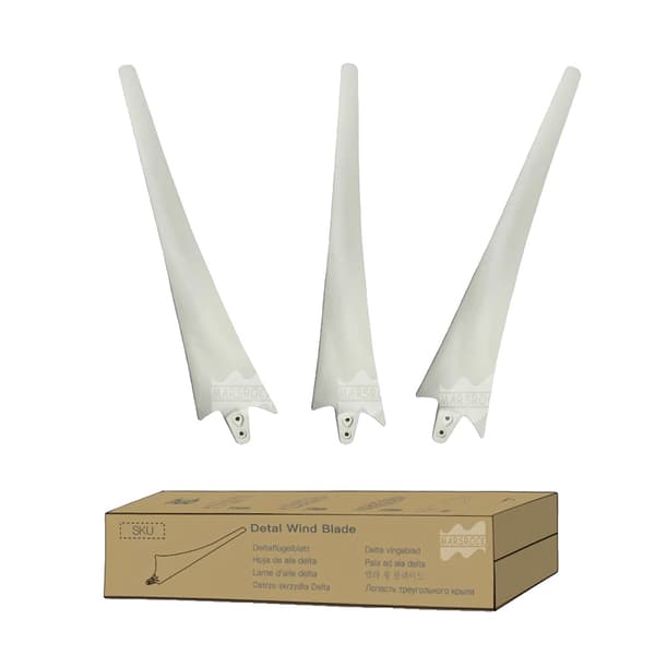 Vindmøllevinge, Aerodynamisk Design, Holdbart Kulfiber, Hvid, 3 Blade