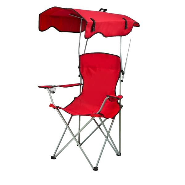 Foldbar Campingstol, Letvægts, Solbeskyttelse, Rød