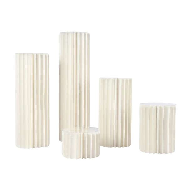 Centerpiece Vaser, Fällbar Design, Modern Stil, VIT